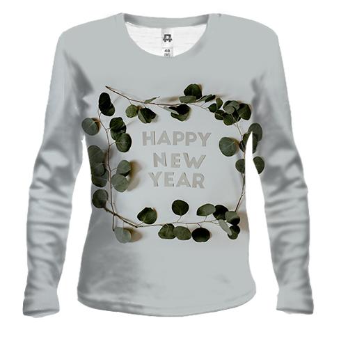Женский 3D лонгслив Happy New Year