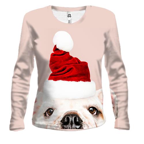 Женский 3D лонгслив New Year dog 5