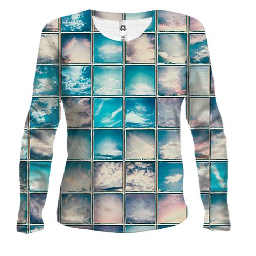 Жіночий 3D лонгслів Glass squares