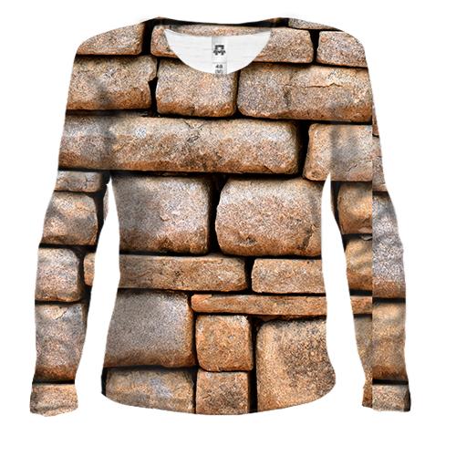 Жіночий 3D лонгслів Stone wall