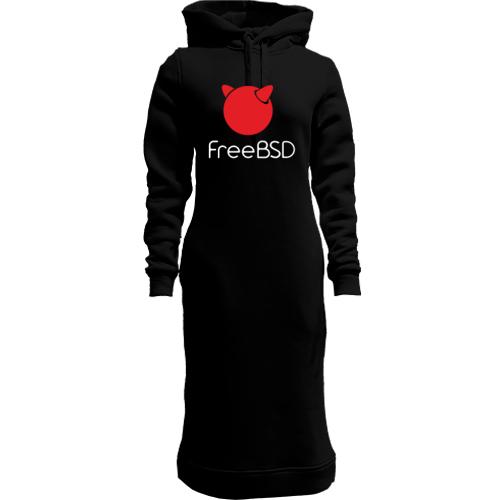 Женская толстовка-платье FreeBSD