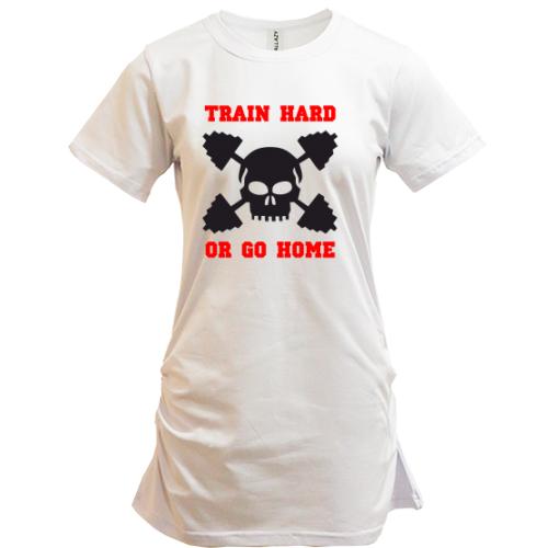 Подовжена футболка Train hard