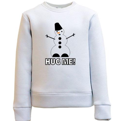 Дитячий світшот зі сніговиком Hug me!