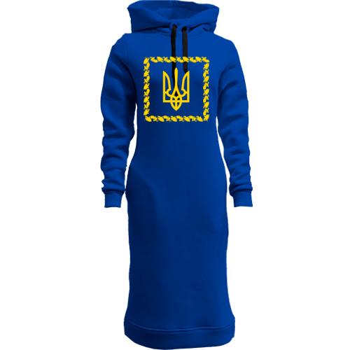 Женская толстовка-платье с гербом Президента Украины