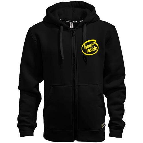 Мужская толстовка на молнии Beer inside