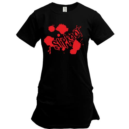 Подовжена футболка Slipknot (blood)
