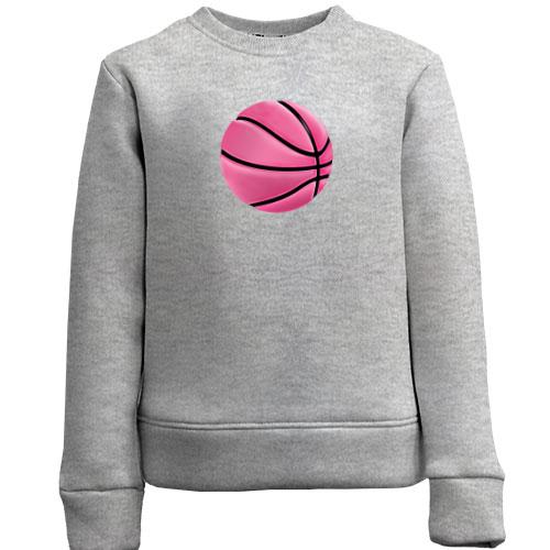 Дитячий світшот з рожевим баскетбольним м'ячем
