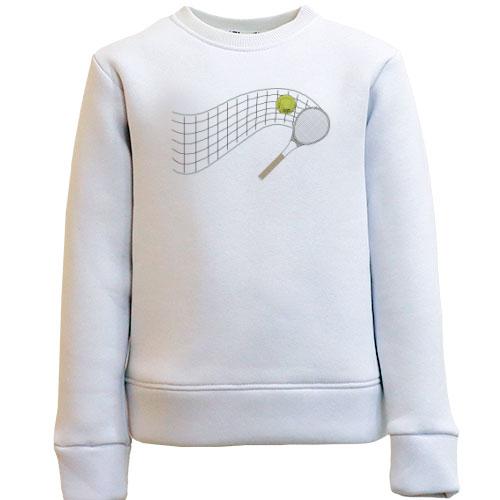 Дитячий світшот з тенісною сіткою, ракеткою і м'ячем