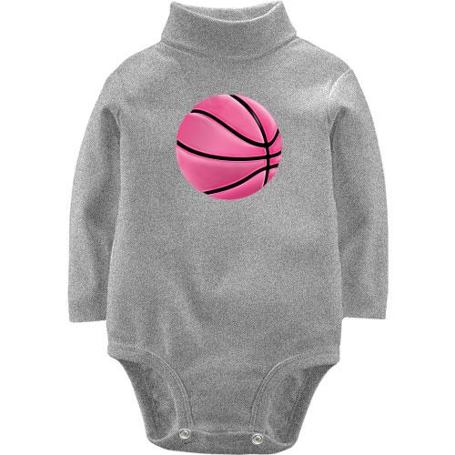 Детский боди LSL с розовым баскетбольным мячом