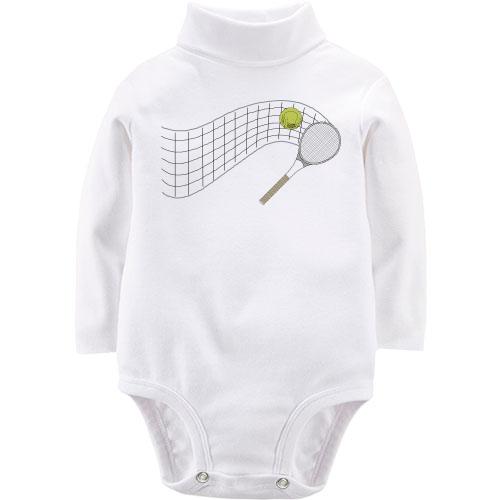 Детский боди LSL с теннисной сеткой, ракеткой и мячом