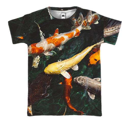3D футболка Яркие рыбки