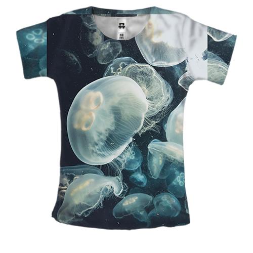 Женская 3D футболка Медузы