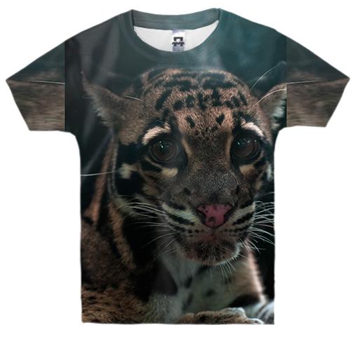 Дитяча 3D футболка Дикий кіт
