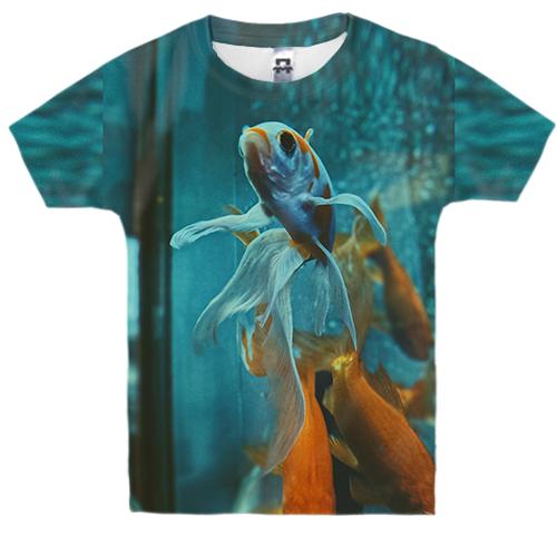 Детская 3D футболка Золотая рыбка