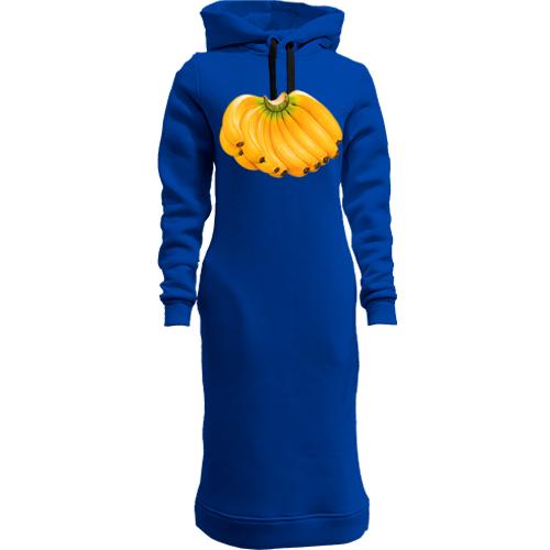 Женская толстовка-платье с бананами