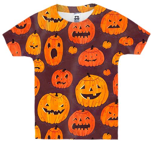 Дитяча 3D футболка Halloween pattern..