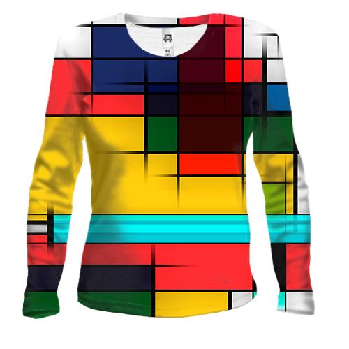 Женский 3D лонгслив Abstraction. 3