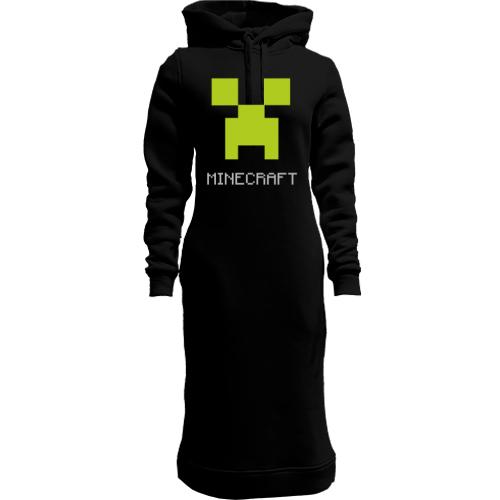 Жіноча толстовка-плаття Minecraft logo grey