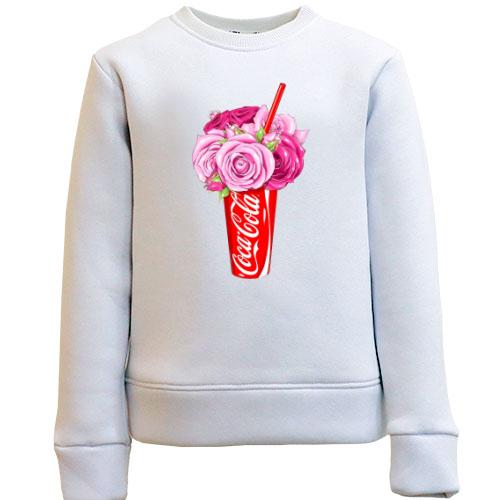 Детский свитшот Coca-Cola с цветами