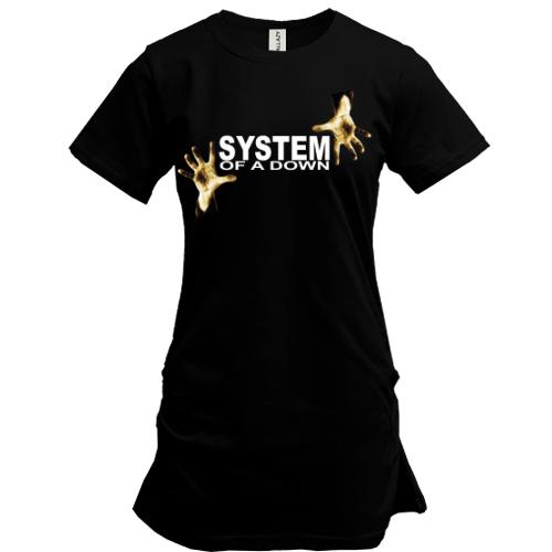 Подовжена футболка System of a Down із руками