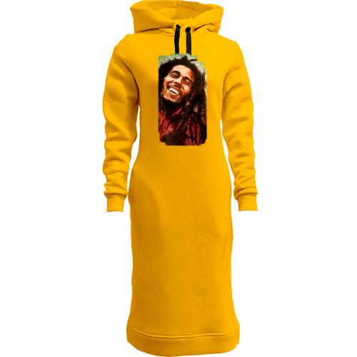 Жіноча толстовка-плаття з усміхненим Bob Marley