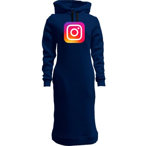 Женская толстовка-платье с логотипом Instagram