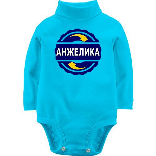 Детский боди LSL с именем Анжелика в круге
