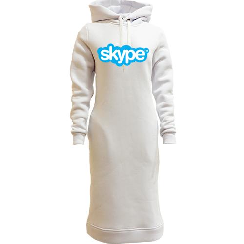 Женская толстовка-платье Skype