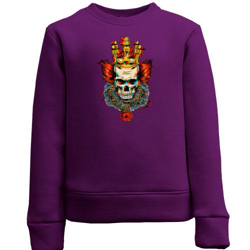Детский свитшот с клоуном в короне