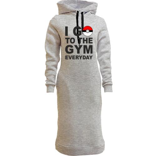 Женская толстовка-платье Go to the gym