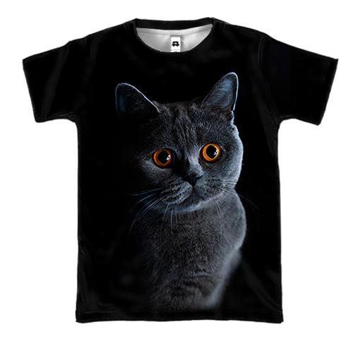 3D футболка с котом 