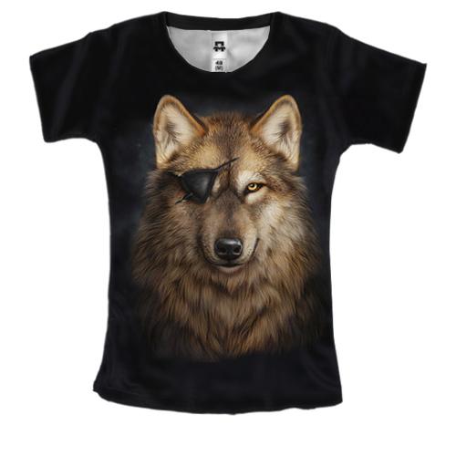 Женская 3D футболка Морской волк