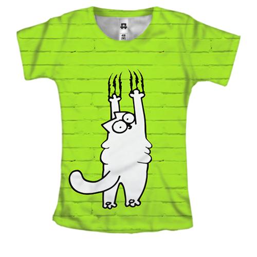 Женская 3D футболка Simon's cat