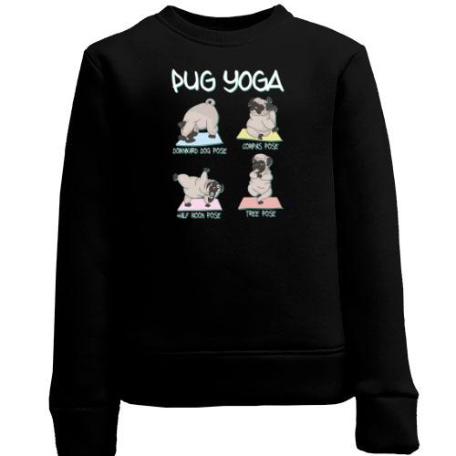 Дитячий світшот Pug Yoga Мопс Йога