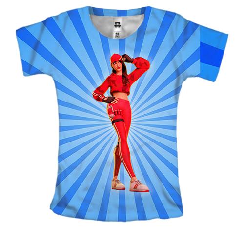 Женская 3D футболка Fortnite Girl