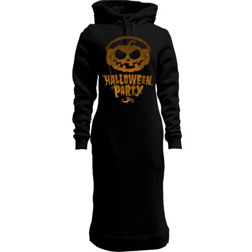 Жіноча толстовка-плаття з написом Halloween Party
