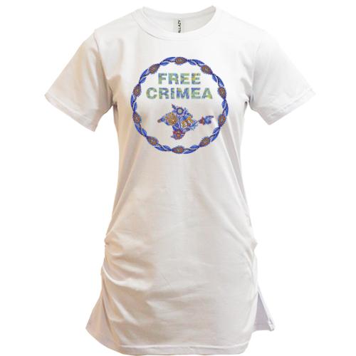Подовжена футболка Free Crimea