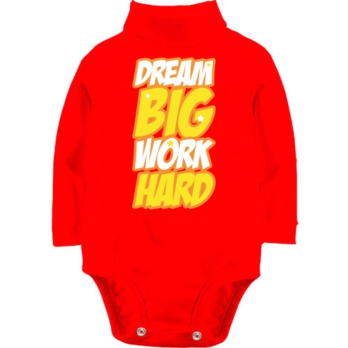 Детский боди LSL Dream big - work hard