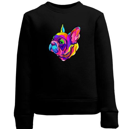 Детский свитшот Dog multicolor art