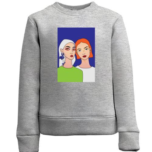 Детский свитшот Blonde and redhead