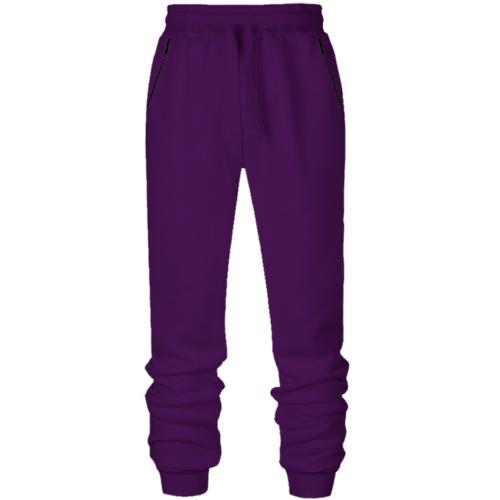 Мужские фиолетовые штаны на флисе 