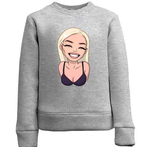 Дитячий світшот Art. Blonde smiling 2