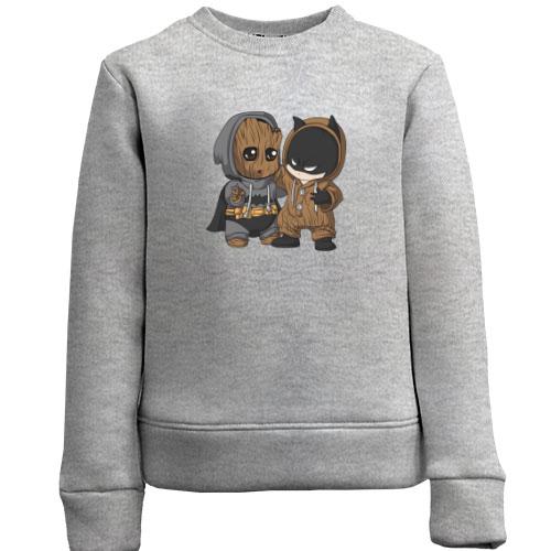 Дитячий світшот Baby groot and batman