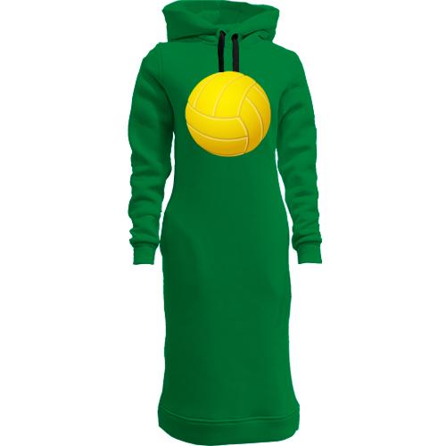 Женская толстовка-платье с волейбольным мячом