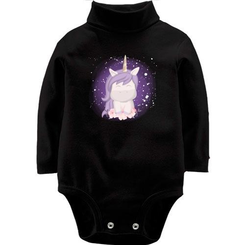 Детское боди LSL Baby unicorn purple