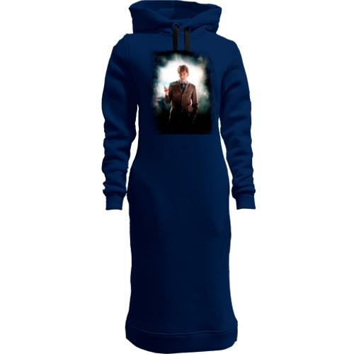 Женская толстовка-платье с Дэвидом Теннантом ( Доктор Кто )