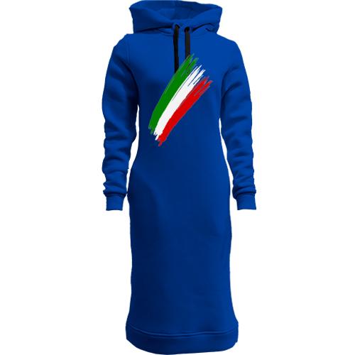 Женская толстовка-платье с цветами флага Италии