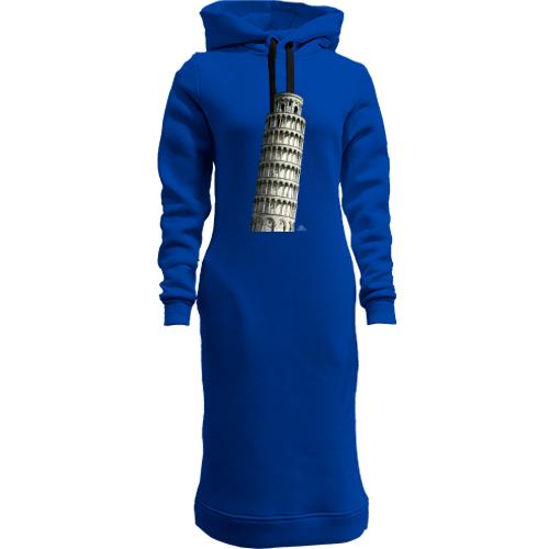 Женская толстовка-платье с Пизанской башней