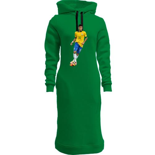 Женская толстовка-платье с Neymar Brazil