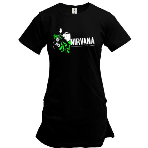 Подовжена футболка Курт Nirvana Black